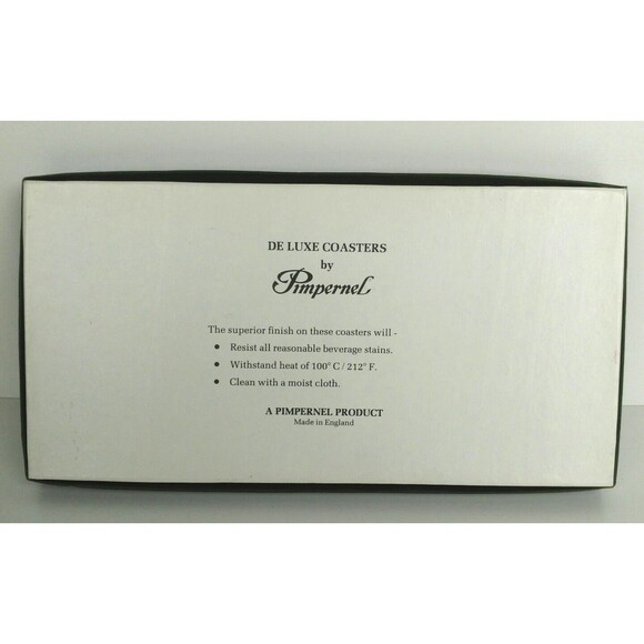 Vintage MCM Harrods Knightsbridge Deluxe Coasters by Pimpernel Made in England - Picture 2 of 2